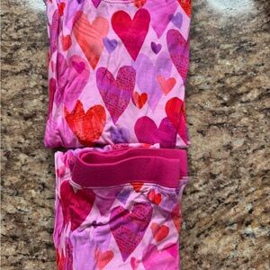 Little Sleepies Pink and Red Heart Pajama Set